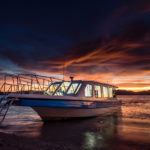 boat transfer night shot